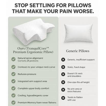 TranquilCore™ Premium Ergonomic Pillow