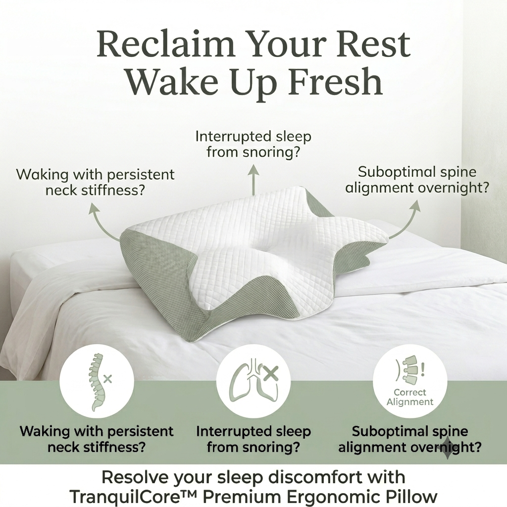 TranquilCore™ Premium Ergonomic Pillow